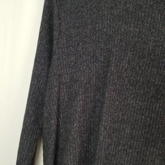 NWT Cotton Emporium sweater open neckline gray mini A-line dress size S (299) - Picture 6 of 12